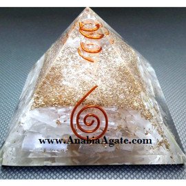 Selenite Orgone Pyramid (80-90mm) - Purify Your Space with Healing Crystals