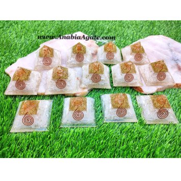 Selenite Orgone Pyramid - Healing Crystal Energy Generator