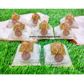 Selenite Orgone Pyramid - Healing Crystal Energy Generator