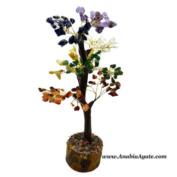 Seven Chakra 200-Beads Gemstone Tree - Natural Harmony