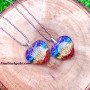 Seven Chakra Heart Shape Flower Of Life Orgone Pendant with Chain