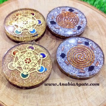 Seven Chakra Metatron Cube Symbol Orgone Pendant