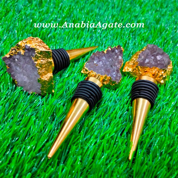 Natural Smoky Quartz Bottle Stopper - Unique Handcrafted Barware Accessory