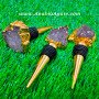 Natural Smoky Quartz Bottle Stopper - Unique Handcrafted Barware Accessory