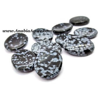 Snowflake Obsidian Worry Stones - Calm Your Mind with Natural Healing