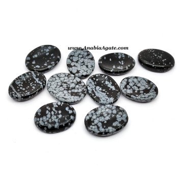 Snowflake Obsidian Worry Stones - Calm Your Mind with Natural Healing