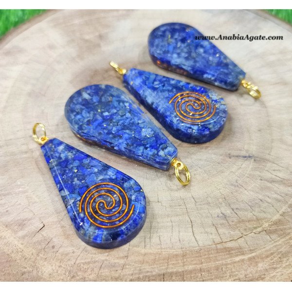 Lapis Lazuli Orgone Drop Shaped Pendants Wholesale - Enhance Your Collection