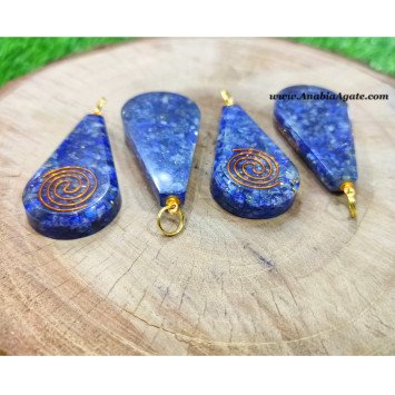Lapis Lazuli Orgone Drop Shaped Pendants Wholesale - Enhance Your Collection
