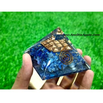 Lapis Lazuli Flower Of Life Orgone Pyramid