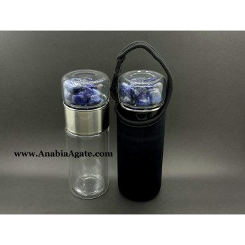 Sodalite Tumble Water Bottle - Infuse Your Hydration with Calming Crystal Energy