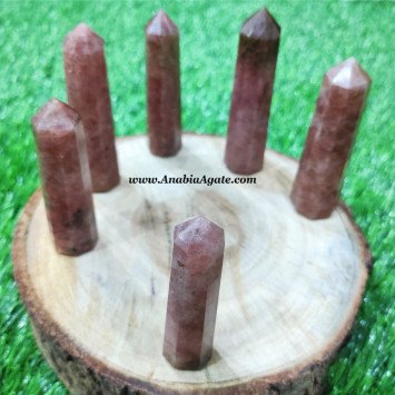 Strawberry Quartz Obelisk - Beautiful Crystal for Healing and Harmony