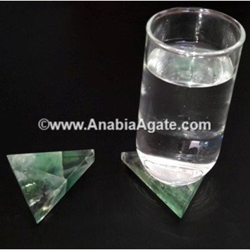 Rainbow Fluorite Triangle Gemstone Charging Plates for Healing Energy