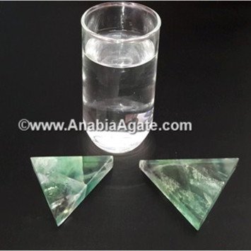 Rainbow Fluorite Triangle Gemstone Charging Plates for Healing Energy
