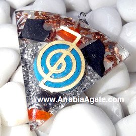 Triangle Orgone Pendant With Metal Cho Ku Rei | Positive Energy Necklace