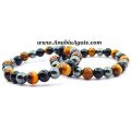 Triple Protection Bracelet - Tiger's Eye, Black Obsidian, Hematite Beads Bracelet