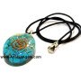 Turquoise Orgone Oval Pendant With Cord | Handmade Energy Healing Jewelry