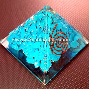 Turquoise Orgone Pyramid - 60-65mm | Healing Crystal