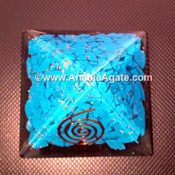 Turquoise Orgone Pyramid - 60-65mm | Healing Crystal