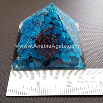 Turquoise Orgone Pyramid - 60-65mm | Healing Crystal