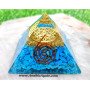 Turquoise Orgone Pyramid with Star of David Symbol | Energy Healing Pyramid