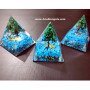 Turquoise Orgone Pyramid with Tree Inside