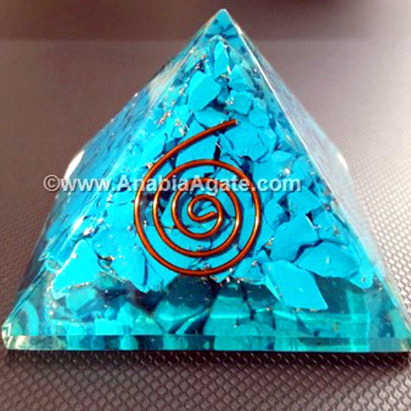 Turquoise Orgone Pyramid - 60-65mm | Healing Crystal