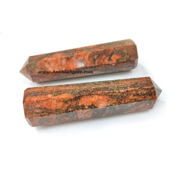 Unakite Stone Big Size Obelisk and Tower - Natural Crystal Decor