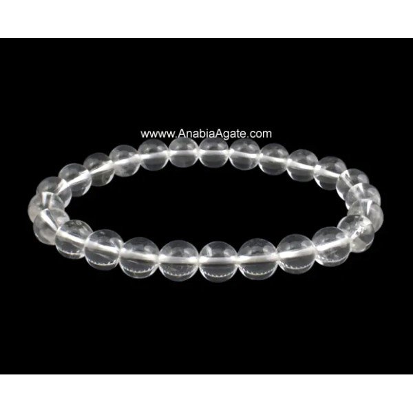 A Grade Crystal Quartz Elastic Bracelet - Handcrafted Healing Jewelry