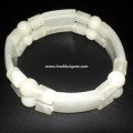 White Agate Gemstone Bracelet - Handcrafted Agate Jewelry