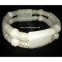 White Agate Gemstone Bracelet - Handcrafted Agate Jewelry