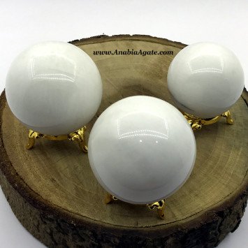 Wholesale White Agate Balls - Buy in Bulk