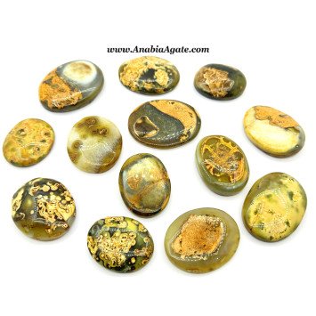 Yellow Agate Oval Stones | Natural Gemstones Wholesale