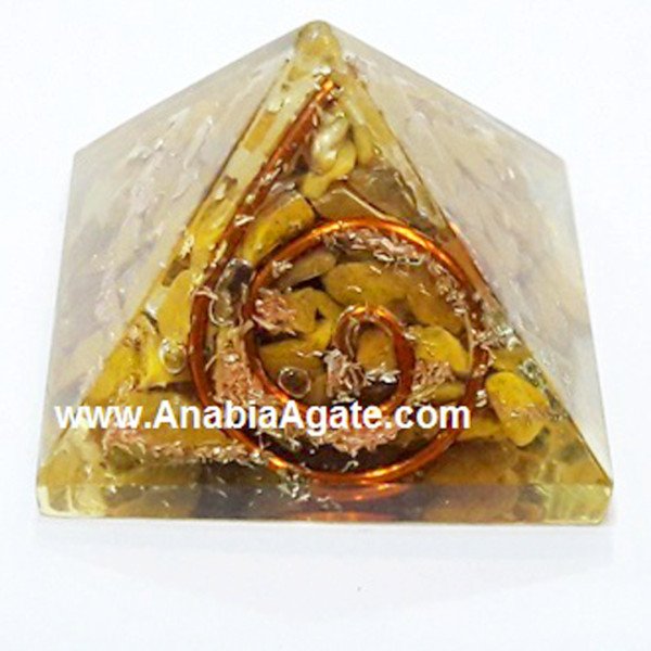 Yellow Aventurine Orgone Baby Pyramid - Natural Crystals for Energy Healing