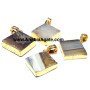 Exquisite Agate Square Electroplated Pendants | Anabia Agate Exports