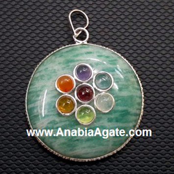 Amazonite Chakra Disc Pendant: A Serene Talisman for Harmony and Balance