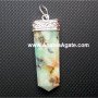 Amazonite Flat Stick Pendant - Unique Natural Gemstone Jewelry