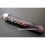 Amethyst Chakra Pencil Pendant - Balance and Healing Jewelry