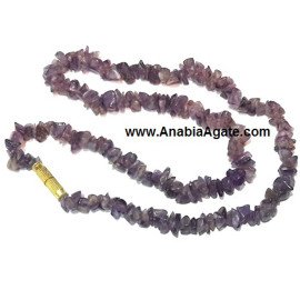 Amethyst Chips Necklace - Handmade Healing Crystal Jewelry