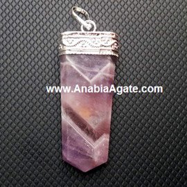 Amethyst Flat Stick Pendant - Exquisite Handcrafted Jewelry
