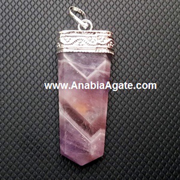 Amethyst Flat Stick Pendant - Exquisite Handcrafted Jewelry