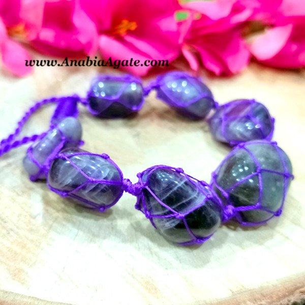 Amethyst Netted Tumble Bracelet