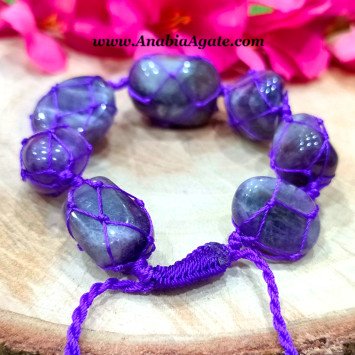 Amethyst Netted Tumble Bracelet