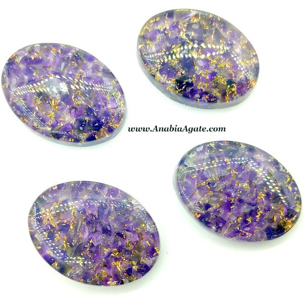 Amethyst Crystals Orgone Ovals - Healing Energy & Natural Beauty