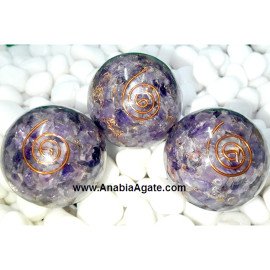 Amethyst Orgone Balls - 50mm