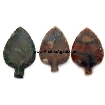 Neolithic Leaf Flint Arrowheads | Handcrafted Artifacts