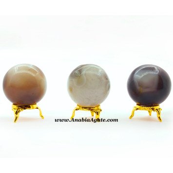 Banded Agate Balls for Home Décor and Healing Purposes