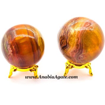 Banded Yellow Fluorite Ball