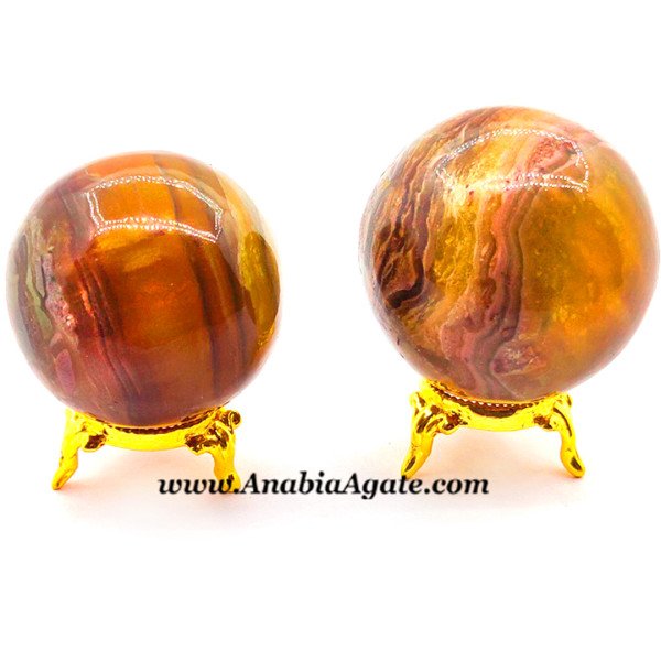 Banded Yellow Fluorite Ball