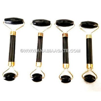 Black Agate Face Massage Roller
