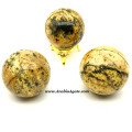 Black Dot Came Jasper Gemstone Balls - Unique Decorative Spheres
